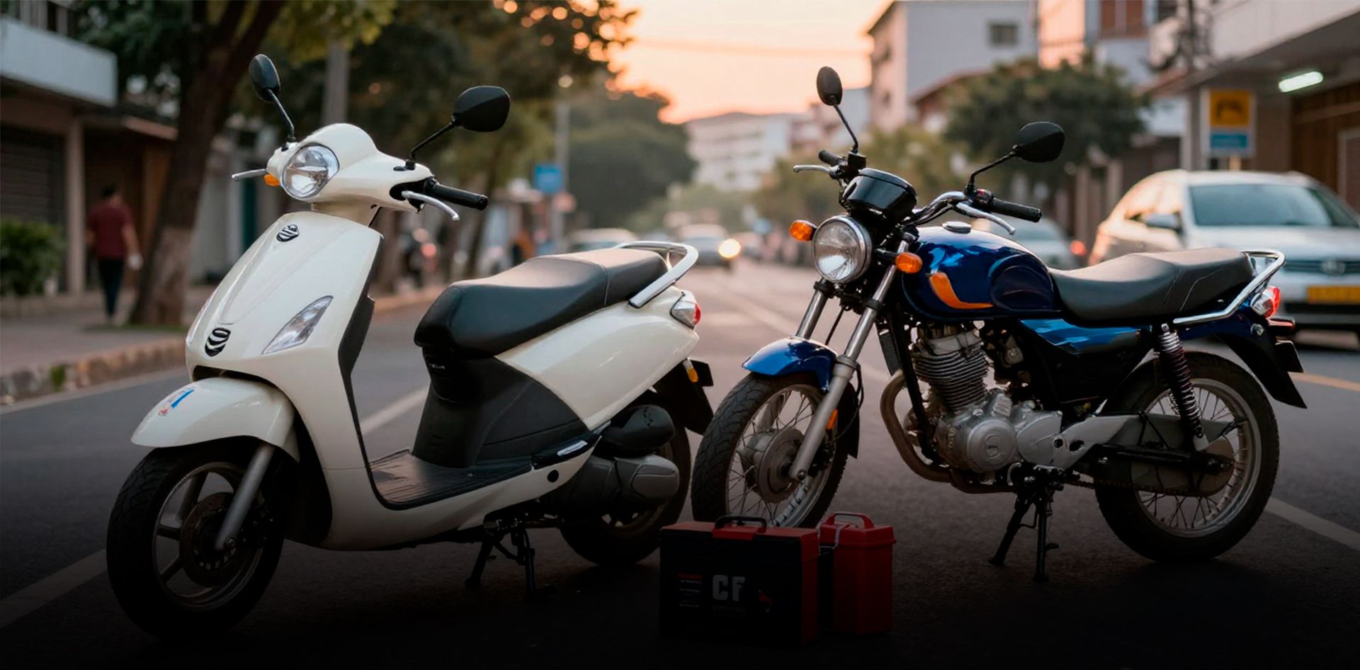 Banner de baterías, baterías para motocicletas, pasolas y mototaxis